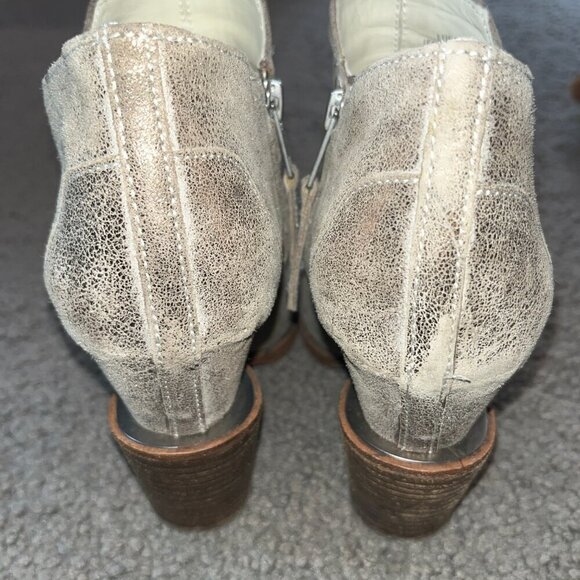 ASH LULA Pewter Metallic Funky Heel Side Zip Western B - Picture 11 of 12